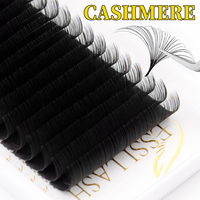 ESSI LASH Plateaux de cils coréens PBT à marque privée, extensions de cils noir mat velours pour kit de cils volume