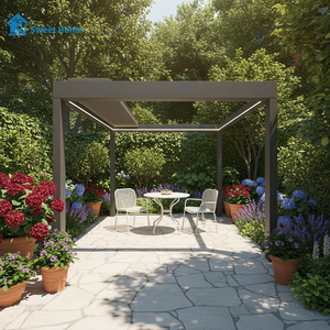 Nouvelle promotion Sweet Home : Pergola extérieure imperméable, style tendance, moderne, sur mesure, au design actuel, pour ombrage de toit. - Product Image 5