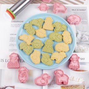 8 Cái/bộ Nhựa 3D Phim Hoạt Hình Cừu Bánh Quy Khuôn <span class=keywords><strong>Cookie</strong></span> Stamp Bếp Baking Pastry Bakeware Eid Mubarak <span class=keywords><strong>Cookie</strong></span> Cắt - Product Image 4
