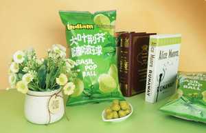 Snack di Marca Cinese Leader, Fornitura Diretta dalla Fabbrica, Palline Pop al Gusto di Basilico a Basso Contenuto Calorico, <span class=keywords><strong>Cibo</strong></span> Soffiato <span class=keywords><strong>Gourmet</strong></span> Non Fritto e Salutare - Product Image 5