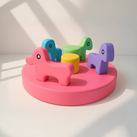 Manège sensoriel doux pour tout-petits, thème animal blanc, équipement d'intérieur pour centres commerciaux, fêtes et location, équipement de jeu intérieur pour enfants