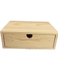 Support d'ordinateur de bureau en bois massif, type sur pied, tiroir à un seul niveau, petit meuble de rangement, boîte de rangement rectangulaire pour la maison
