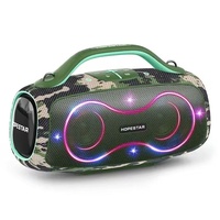 Enceinte portable Hopestar Party Stage Box 168 400W, étanche IPX6, avec 2 micros sans fil et éclairage RGB pour le camping