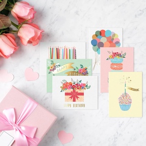 Biglietti d'auguri personalizzati in lamina d'oro per <span class=keywords><strong>compleanno</strong></span>, inviti, biglietti di ringraziamento, set con buste e scatola - Product Image 3