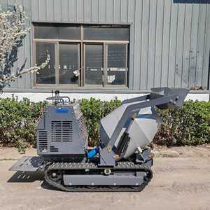 Fabricant 0.3 CBM Mini bétonnière à chargement automatique mobile sur chenilles avec noyau de moteur de pompe diesel à essence disponible à la vente - Product Image 3