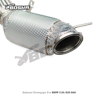 Downpipe BSK dengan Katalis untuk BMW Seri 3 318/318i G20 B48 2.0T 2020-2024 Sistem Knalpot Boska Stainless Steel dengan Katalis
