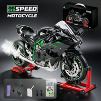 Juego de Motocicletas de Metal Fundido a Presión, Escala 1:9, con Luces y Sonidos, para Niños