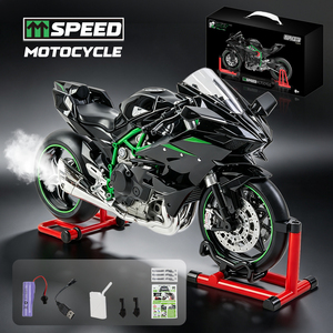 Set di Modellini di <span class=keywords><strong>Moto</strong></span> in Metallo Pressofuso, Scala 1:9, <span class=keywords><strong>Moto</strong></span> <span class=keywords><strong>Giocattolo</strong></span> con Luci e Suoni per Bambini - Product Image 6