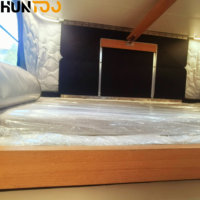 Huntoo 4x4 Pickup Hard Shell Fiberglass Truck Camper Tente de camping pour pick-up en fibre de verre pour tente de toit