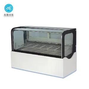 業務用カウンタートップ冷蔵陳列ケースアイスクリームショーケースベーカリーディスプレイケース