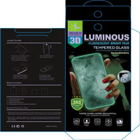 Protection d'écran en verre trempé de qualité supérieure, entièrement recouvert, luminescent dans le noir, pour iPhone 13 12 11 Pro Max X XS XR 7 8