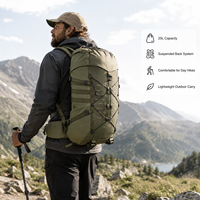 Sac à dos de randonnée robuste 25L, compact et fonctionnel, avec système de dos suspendu