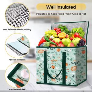 Sac isotherme personnalisé en non-tissé pour courses et livraison de repas, avec logo, OEM/ODM, différentes tailles et couleurs - Product Image 2