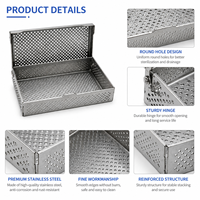 Boîte de stérilisation en acier inoxydable perforé sur mesure 304 316, plateau de désinfection médical, panier de stérilisation pour autoclave