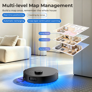 Robot Aspirador LDS con Navegación Láser, Mapeo SLAM en Tiempo Real, Zonas Prohibidas por Etapas, Succión de 35000Pa, Potenciación Automática para Alfombras, Combo de Fregado - Product Image 5