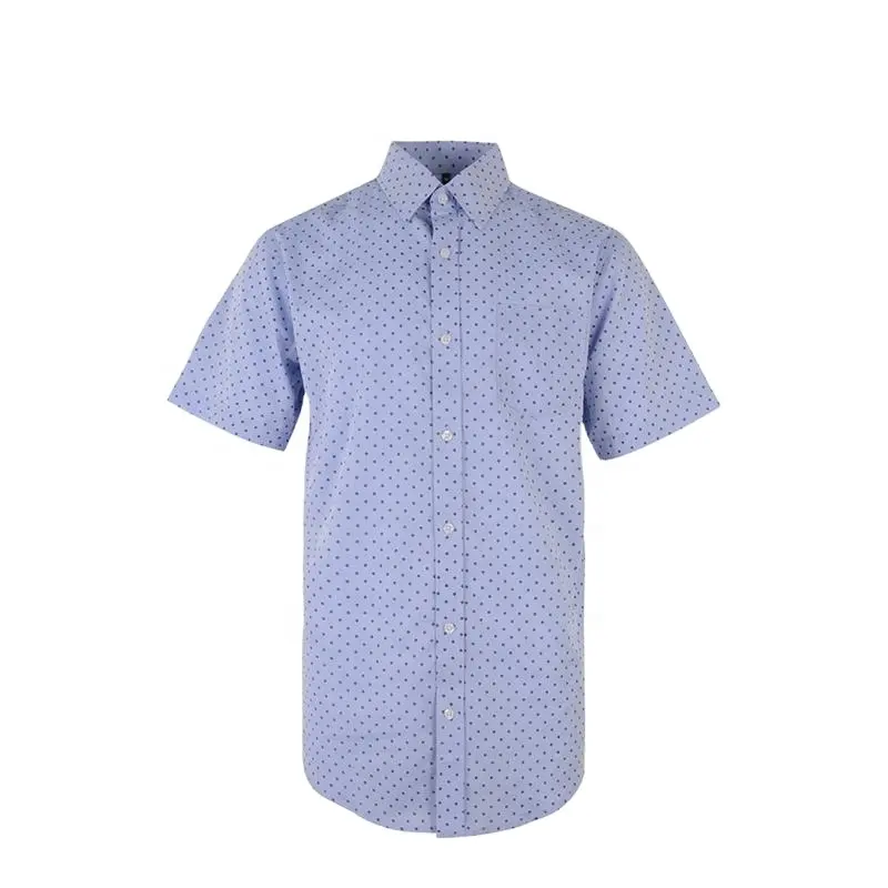 China wholesale eco friendly nice holiday 100% cotton woven short sleeve casual men's shirts