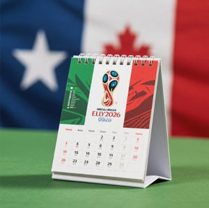 <span class=keywords><strong>Calendrier</strong></span> de bureau personnalisé sur le thème du football 2026 USA-Canada-Mexique |   Cadeau promotionnel exclusif pour les entreprises et les bureaux - Product Image 3