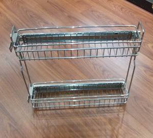 Đa chức năng 2 tầng tủ bếp Organizer Non-Folding Pull-out trượt ngăn kéo gia vị giá bán buôn lưu trữ chủ giá - Product Image 5