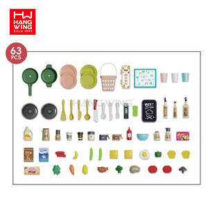 HYUE74CM Set da Cucina Realistico da 43 Pezzi in Plastica per <span class=keywords><strong>Gioco</strong></span> di Ruolo e Giocattoli da Cucina per Bambini, <span class=keywords><strong>Gioco</strong></span> di Cucina Prescolare - Product Image 3