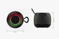   Enceinte portable étanche en plastique avec LED RGB, corde de suspension, subwoofer et audio TWS pour fêtes en extérieur