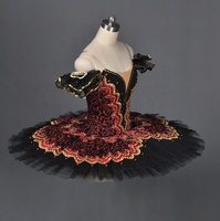 Robe de scène classique Yagp Costume de femme Tutu de ballet Don Quichotte Pas De Deux NOIR Variation espagnole Tutu de danse Jupe Kitri