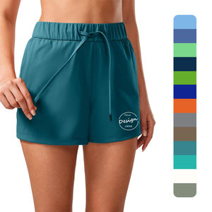 กางเกงขาสั้นสำหรับออกกำลังกายในยิมสำหรับผู้หญิงกางเกงขาสั้นผ้าโพลีเอสเตอร์แห้งเร็วระบายอากาศได้ดี - Product Image 1