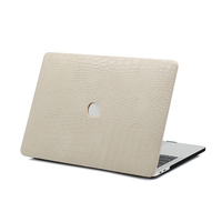 Housse antichoc pour ordinateur portable en cuir PU Texture Croco logo évidé étui de protection à rabat pour Macbook Pro 14 15