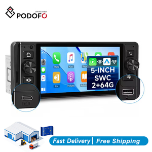 วิทยุติดรถยนต์ Podofo 5 นิ้ว 2+64GB 1Din ระบบ Android รองรับ CarPlay & Android Auto พร้อมบลูทูธ WIFI วิทยุ SWC DSP USB&Type-c จัดส่งรวดเร็ว - Product Image 1