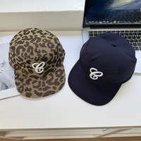 Casquette de baseball rétro à visière plate, motif léopard, style décontracté, unisexe, 100% coton