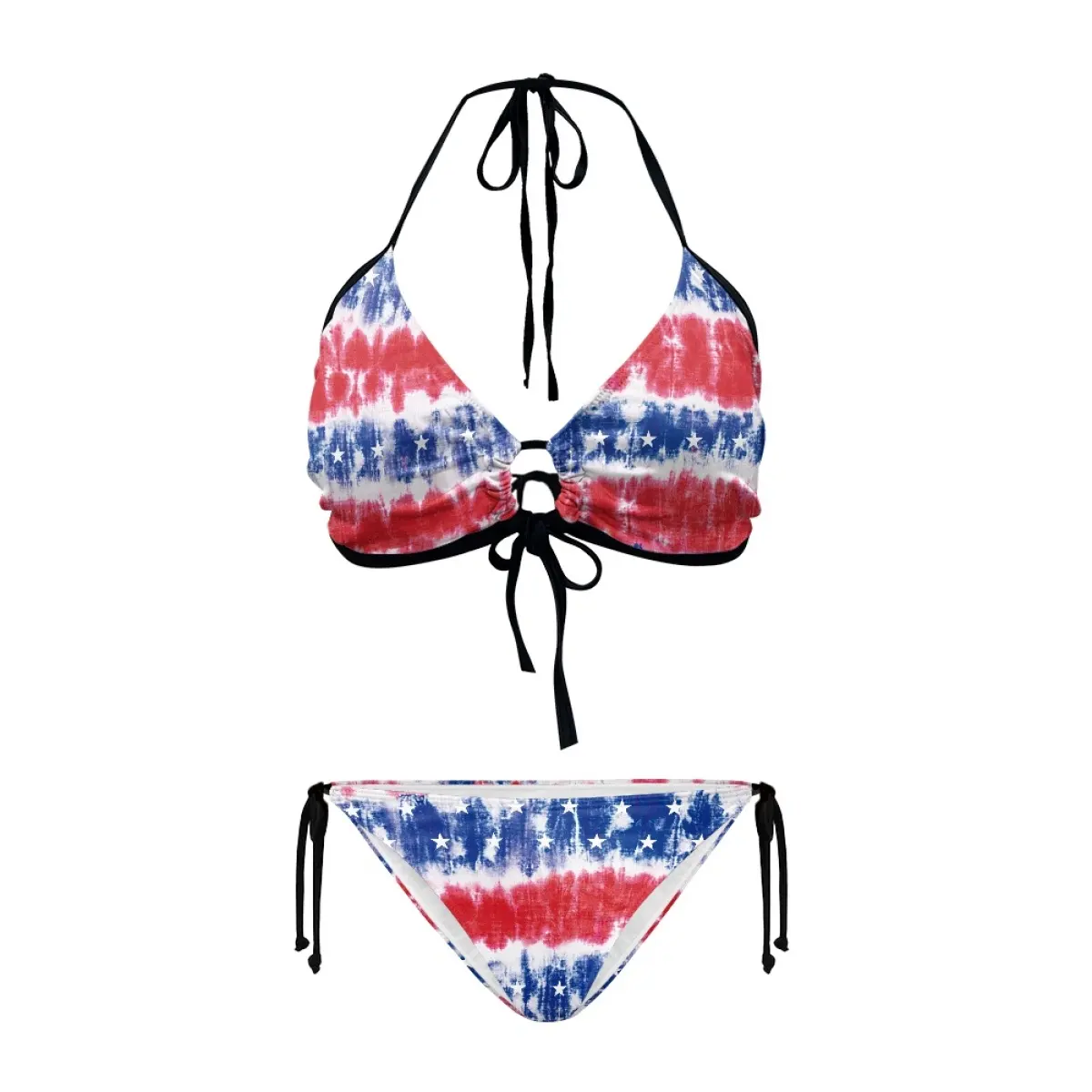 Sexy Bikini Dame amerikanische Flagge Designs Damen Bademode Sets Sommer Strandkleidung Schwimmen für Baden Damen-Badeanzug Großhandel