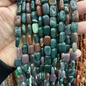 13x18 мм Прямоугольный Хрустальный Агат нефритовый бирюзовый Свободный бисер из натурального камня для изготовления украшений - Product Image 3