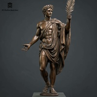 Sculpture personnalisée grandeur nature en bronze du dieu de la victoire, statue classique de la mythologie grecque pour la décoration de jardins de luxe, manoirs et monuments.