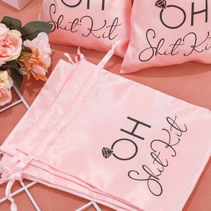 結婚式用ハングオーバーキットバッグ大きなドローストリングギフトラップバッグピンク独身パーティー用ハングオーバーキットバッグ結婚式パーティー用 - Product Image 3