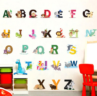 Autocollant mural décoratif en vinyle découpé sur mesure, motif dessin animé, enseignant, animal, mignon, kawaii, pour miroir mural, pour enfants, impression personnalisée