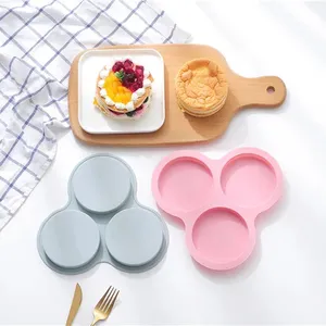 Bolo circular de 4 polegadas DIY em forma de bandeja de silicone molde bolo assando bandeja vapor bolo molde forno cozimento utensílios de pão