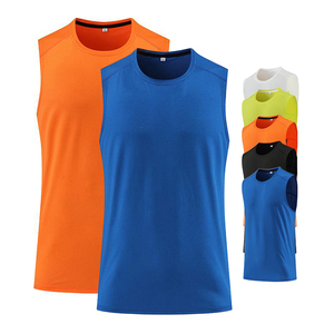 Gym Sports <b>Men</b> Fast Dry tank Tops Summer Breathable Solid Color <b>Singlet</b> High Quality <b>Men</b> Fitness Sleeveless - Product Image 2