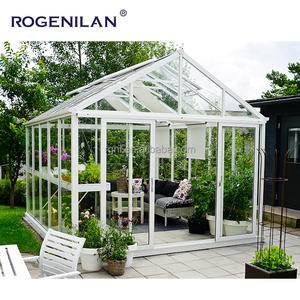 Rogenilan Aislamiento Energía Eficiente Jardín al aire libre Vidrio Sunrooms Prefab Aluminio Enmarcado Pequeña <span class=keywords><strong>casa</strong></span> pequeña - Product Image 3