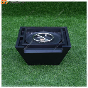 2026 Popular Customizable Corten Steel Gas Fire Pit with Water Feature and <b>Poker</b>-Eco-Friendly Black Pool Fire Bowl - Product Image 1