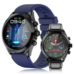 Vente chaude Santé ecg ppg Smartwatch Compteur de pas de fréquence cardiaque Température corporelle Fitness Smart Watch