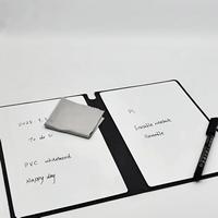 Tableau d'écriture réutilisable pour étudiants, couverture en PU, format A5, imperméable, effaçable, bloc-notes avec stylo et chiffon d'effacement