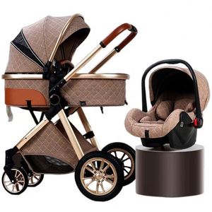 Poussette de voyage de luxe légère 2024 avec siège auto intégré, poussette 3 en 1, landau, siège auto, poussettes - Product Image 4