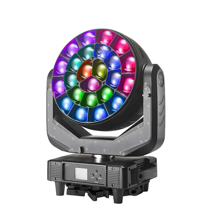 RGBW LED Pixel Control Lyre Beam Wash 24x60W Big Eye Zoom Luces de escenario Cabeza móvil