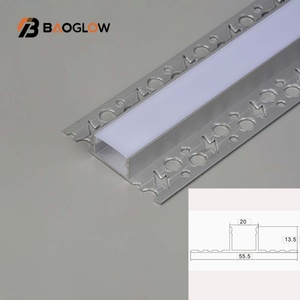 ขายส่งคุณภาพสูง โปรไฟล์อลูมิเนียม LED สำหรับฝ้าเพดานยิปซัมแบบแห้ง ขนาด 20*13 ซม. พร้อมลวดลายลูกไม้ตามสั่ง สำหรับติดตั้งไฟ LED บนแผ่นยิปซัม - Product Image 2