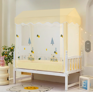 Tienda de campaña portátil para cuna emergente con dosel, red de seguridad para mantener al bebé dentro y fuera, mosquitera para cuna de niños para el hogar y Camping - Product Image 1