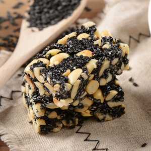 Huanglaowu Chinese Sweet <strong>Nut</strong> Candy Bar with Black Sesame and Peanuts Semi-Soft Texture 90g Pack for Wholesale - Product Image 3