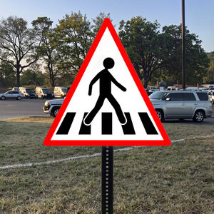 لوحة ألومنيوم عاكسة ، علامة تحذير للطريق ، علامة تحذير أمان تعمل بالطاقة الشمسية للمرور الآمن - Product Image 3