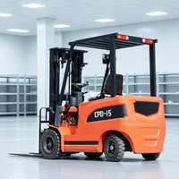 Chariot élévateur électrique compact tout-terrain 1,5 tonne Euro 5 CE EPA pour entrepôts, livraison gratuite, chariot élévateur électrique neuf