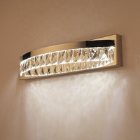 Lampe en cristal de design luxueux pour la décoration intérieure, salon, chevet, salle à manger, couloir, escalier, appliques murales en cristal LED modernes