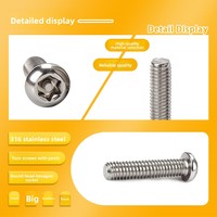 Vis de sécurité à tête bouton Torx en acier inoxydable SUS304/316, vis métrique antivol à tête ronde encastrée en étoile M2-M12