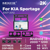 Lecteur d'autoradio MEKEDE 8core 8g + 256G navigation BT Android pour KIA Sportage 2007-2012 360 caméra 4G WIFI FM AM
